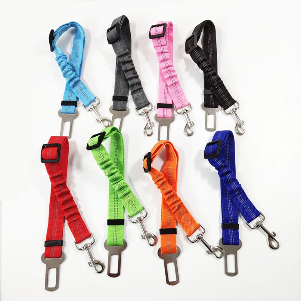 Adjustable Dog Seat Belt — Car Safety Harness for Dogs of All Sizes