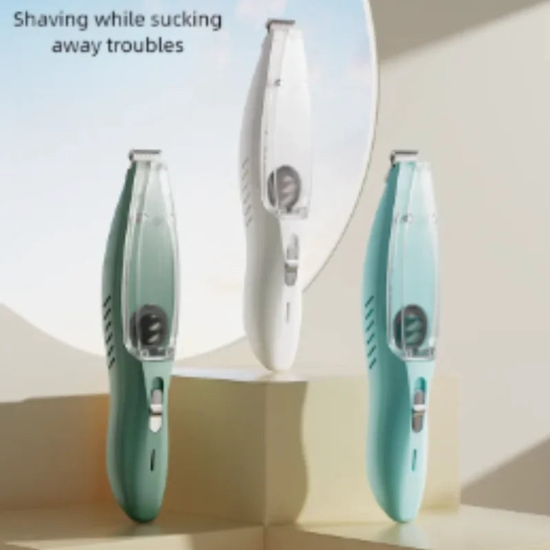 Pet Grooming Vacuum Kit — Electric Clipper & Trimmer with Suction for Dogs & Cats