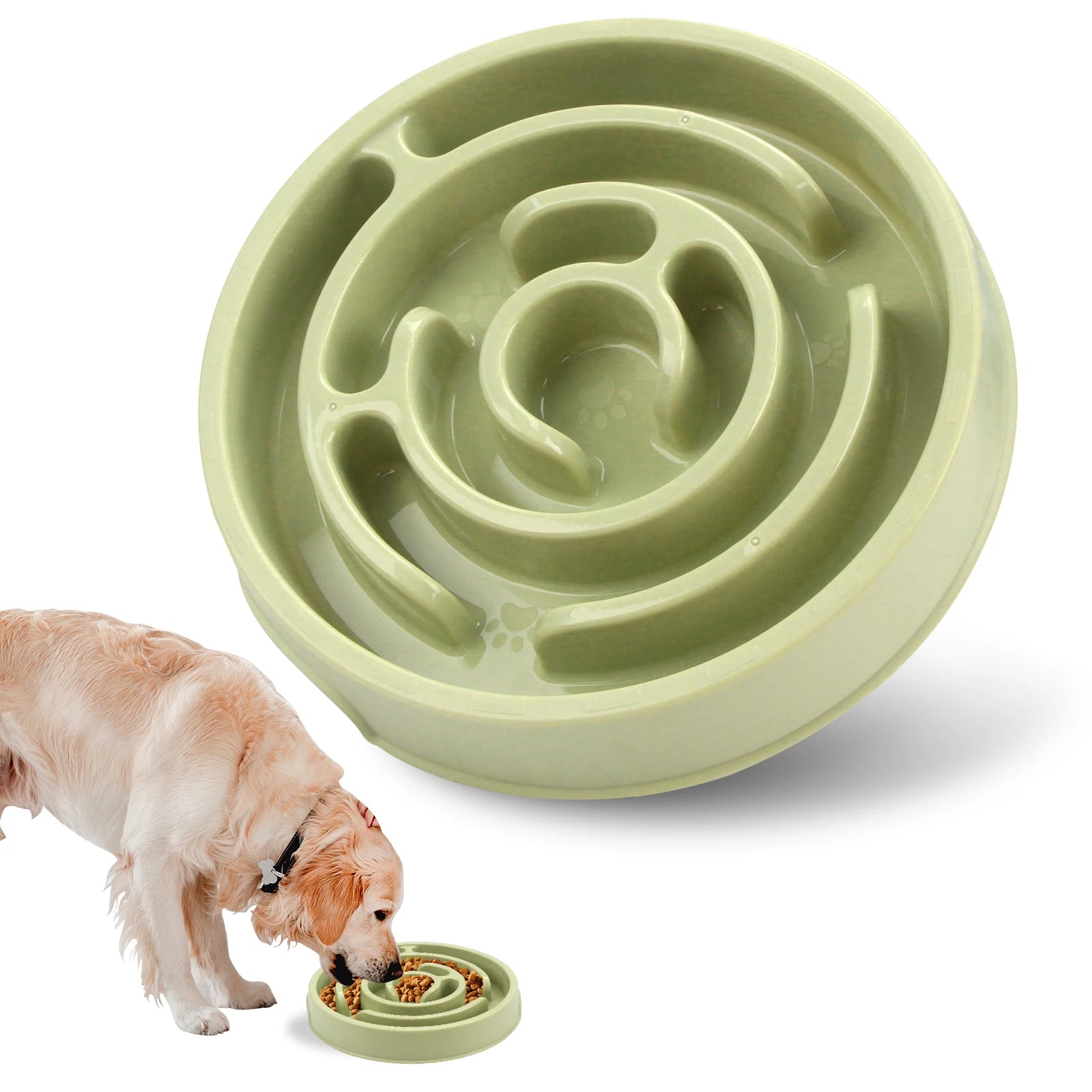 Slow Feeder Dog Bowl — Anti-Bloat Puzzle Bowl for Dogs & Cats