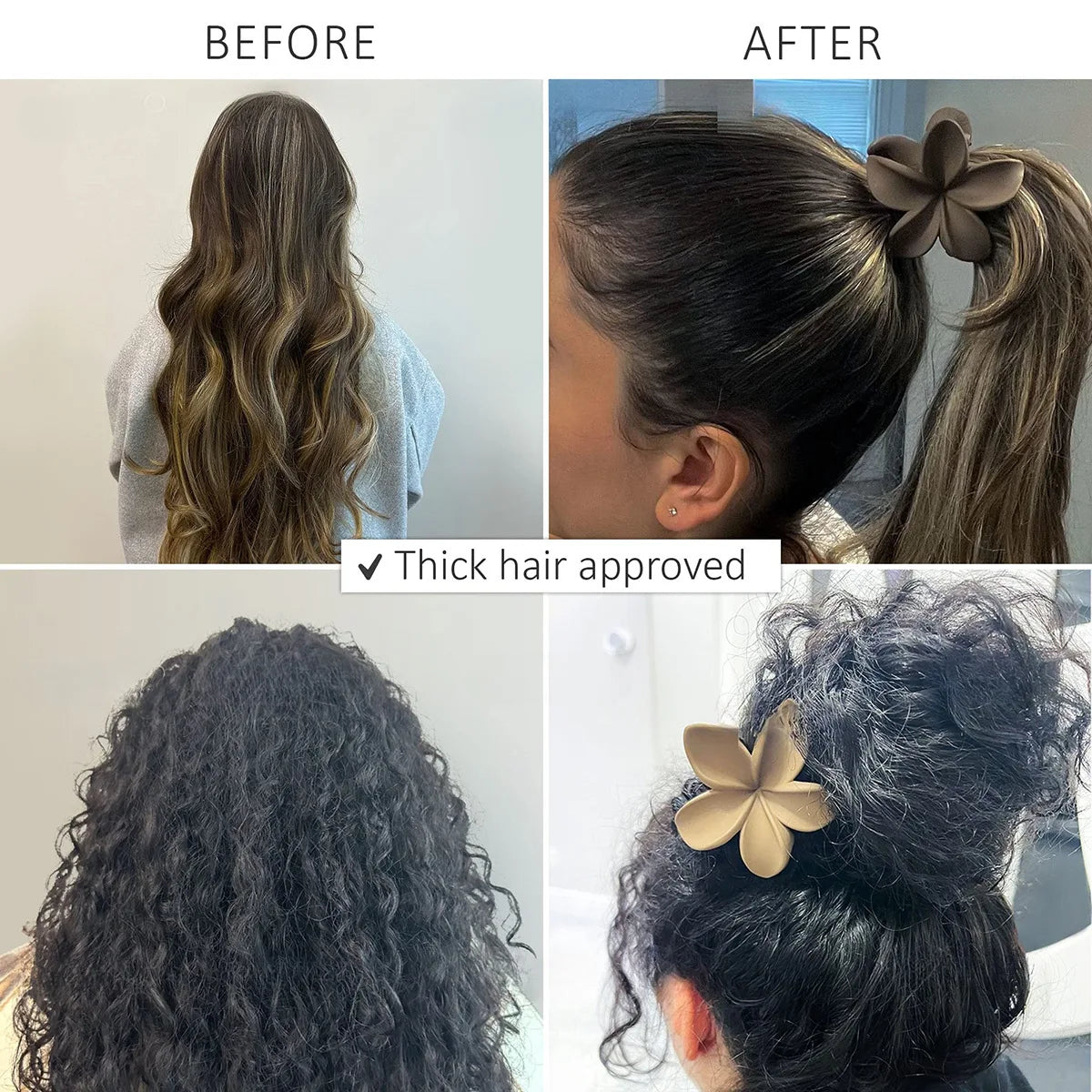 Large Flower Matte Hair Claw Clip — 18 Colors for Every Outfit & Mood
