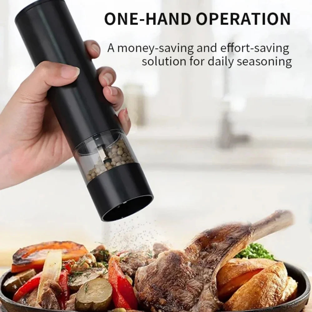 Electric Salt & Pepper Grinder — USB Rechargeable with Adjustable Coarseness