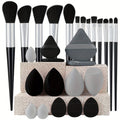 Makeup Brush Set with Travel Pouch — 13 or 27 Piece Cosmetic Brush Kit