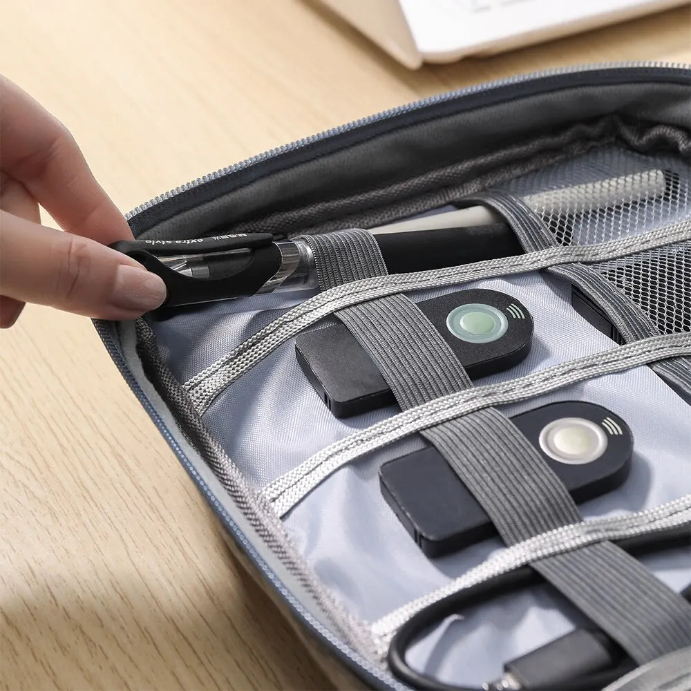 Travel Cable Organizer Case — Waterproof Tech Pouch for Cables, Chargers & Accessories