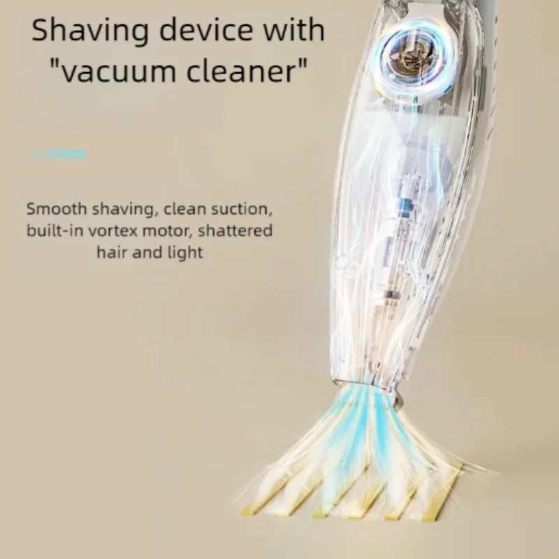 Pet Grooming Vacuum Kit — Electric Clipper & Trimmer with Suction for Dogs & Cats