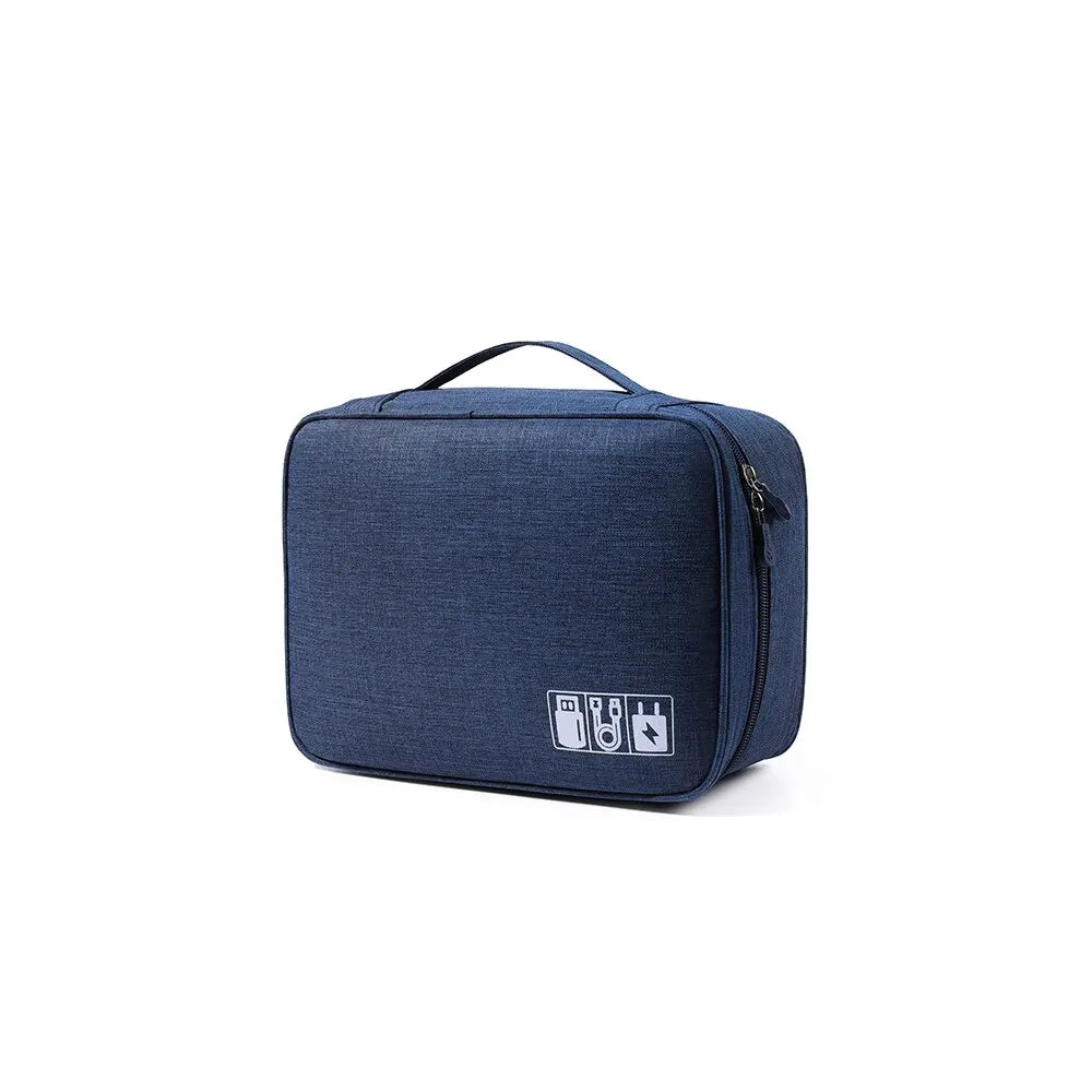 Travel Cable Organizer Case — Waterproof Tech Pouch for Cables, Chargers & Accessories
