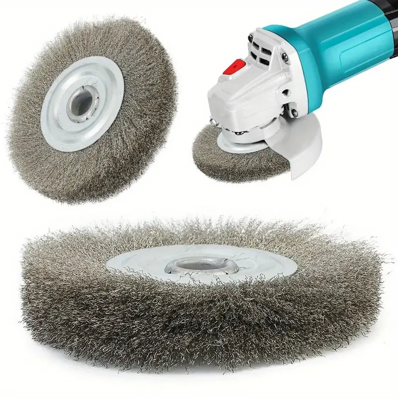 5" Stainless Steel Wire Wheel Brush — Heavy-Duty Drill Attachment for Grinding & Polishing