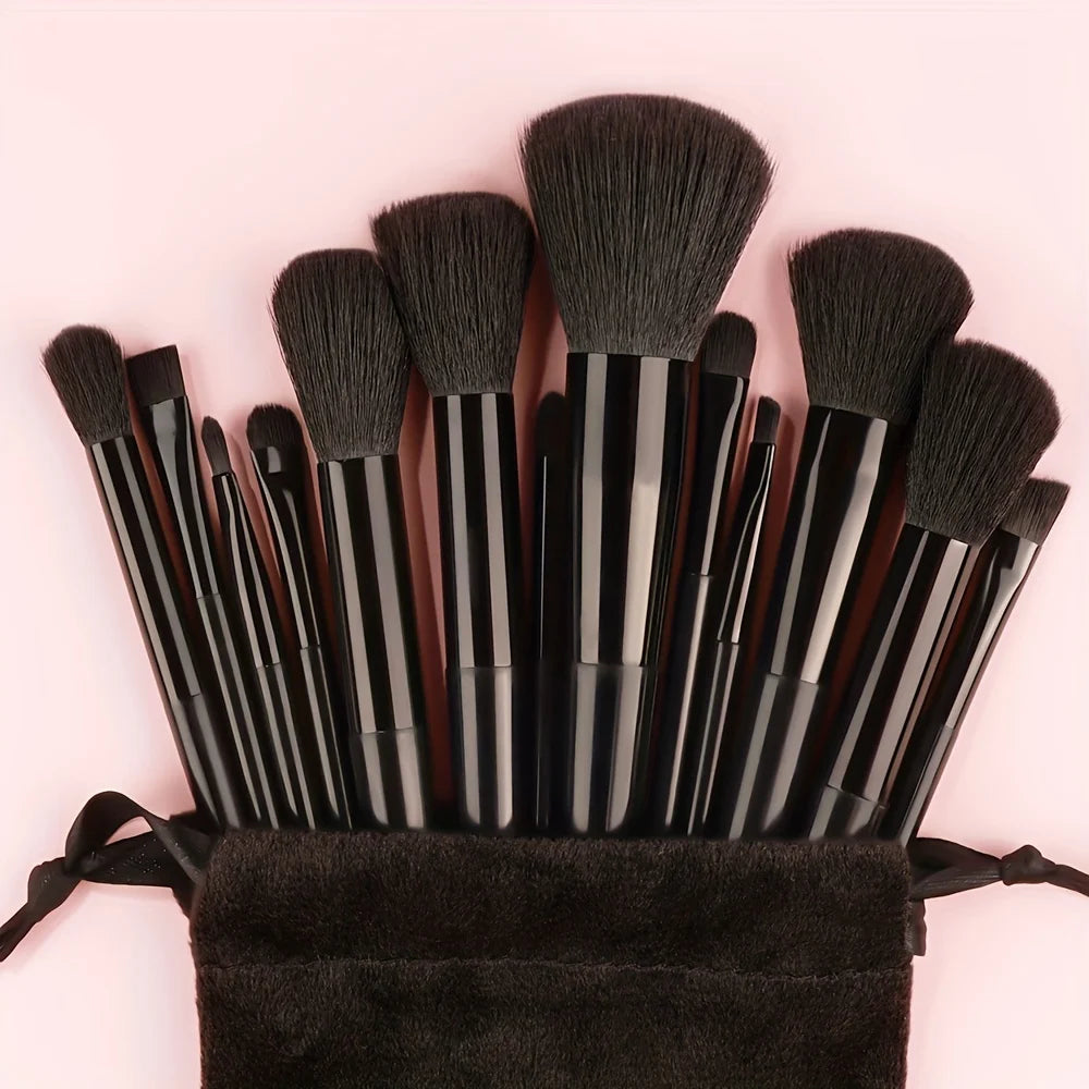 Makeup Brush Set with Travel Pouch — 13 or 27 Piece Cosmetic Brush Kit
