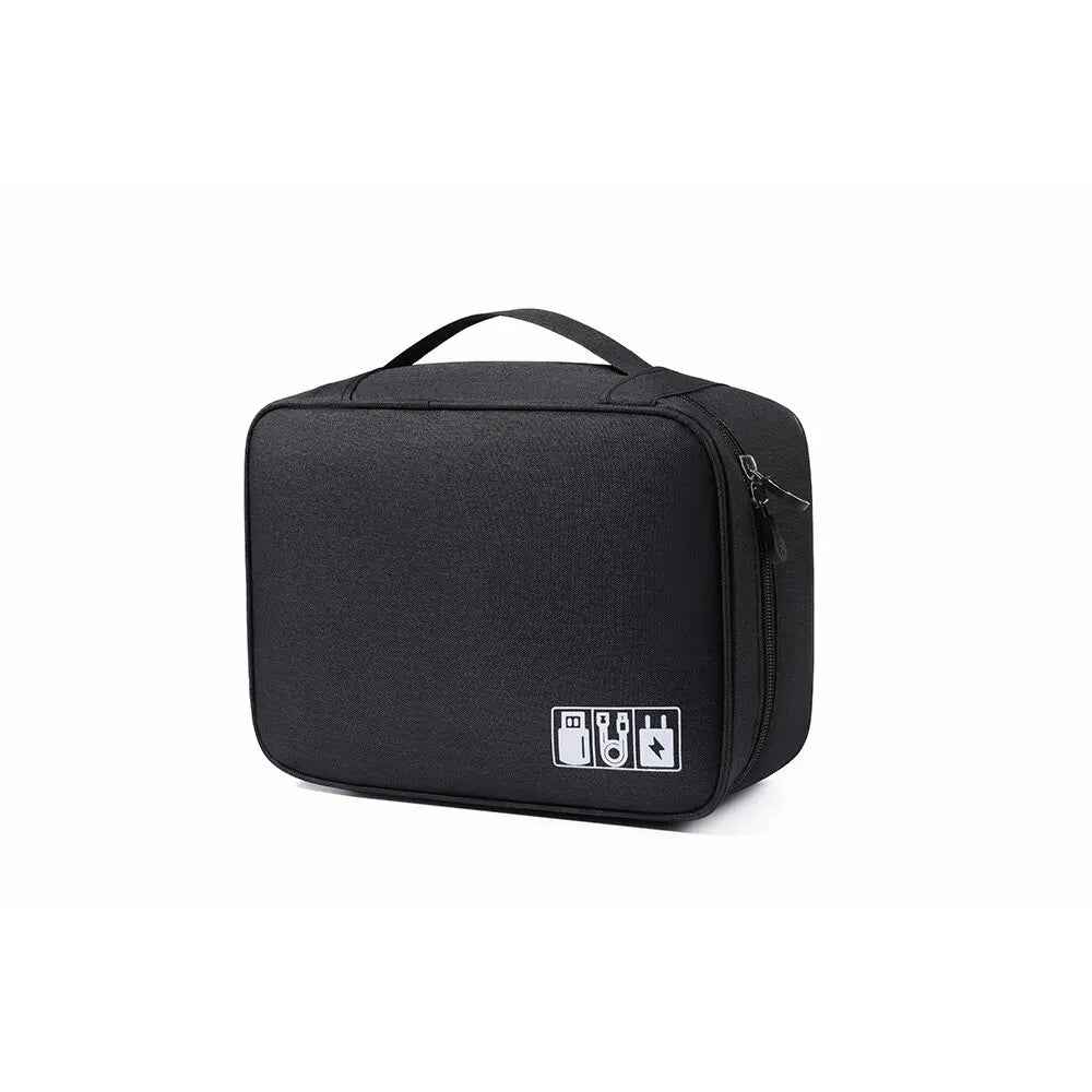 Travel Cable Organizer Case — Waterproof Tech Pouch for Cables, Chargers & Accessories