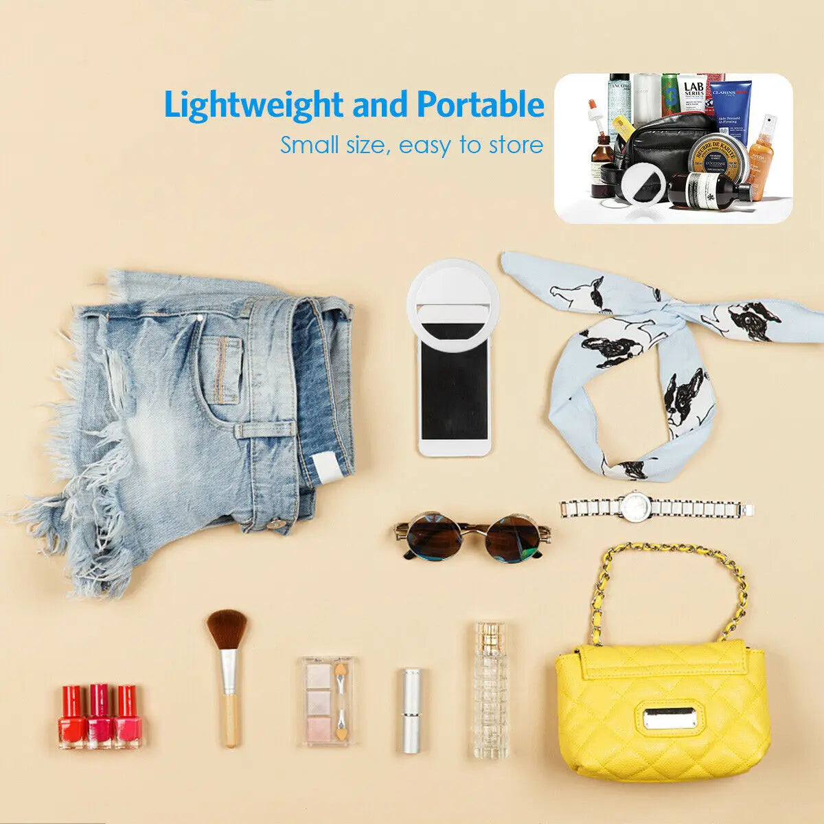Clip-On Selfie Ring Light — Portable LED Fill Light with 3 Brightness Modes
