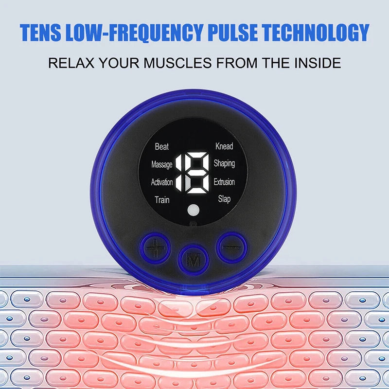 EMS Neck & Body Massager — TENS Pulse Muscle Stimulator with 19 Intensity Levels