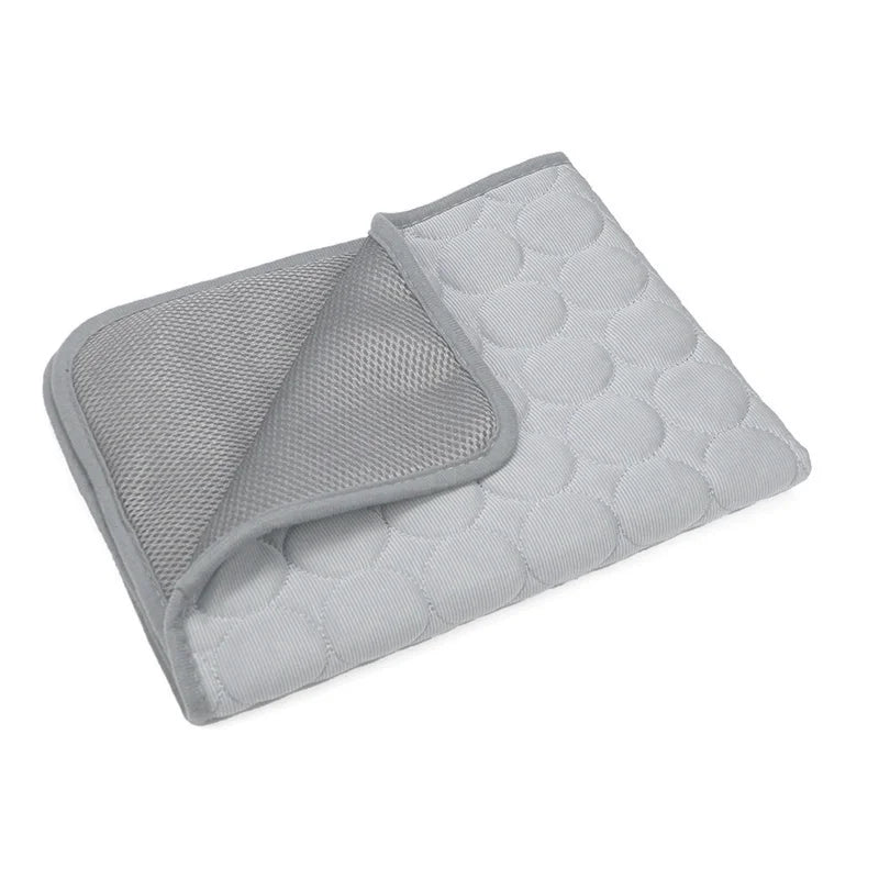 Pet Ice Silk Cooling Mat — Breathable Non-Slip Summer Pad for Dogs & Cats