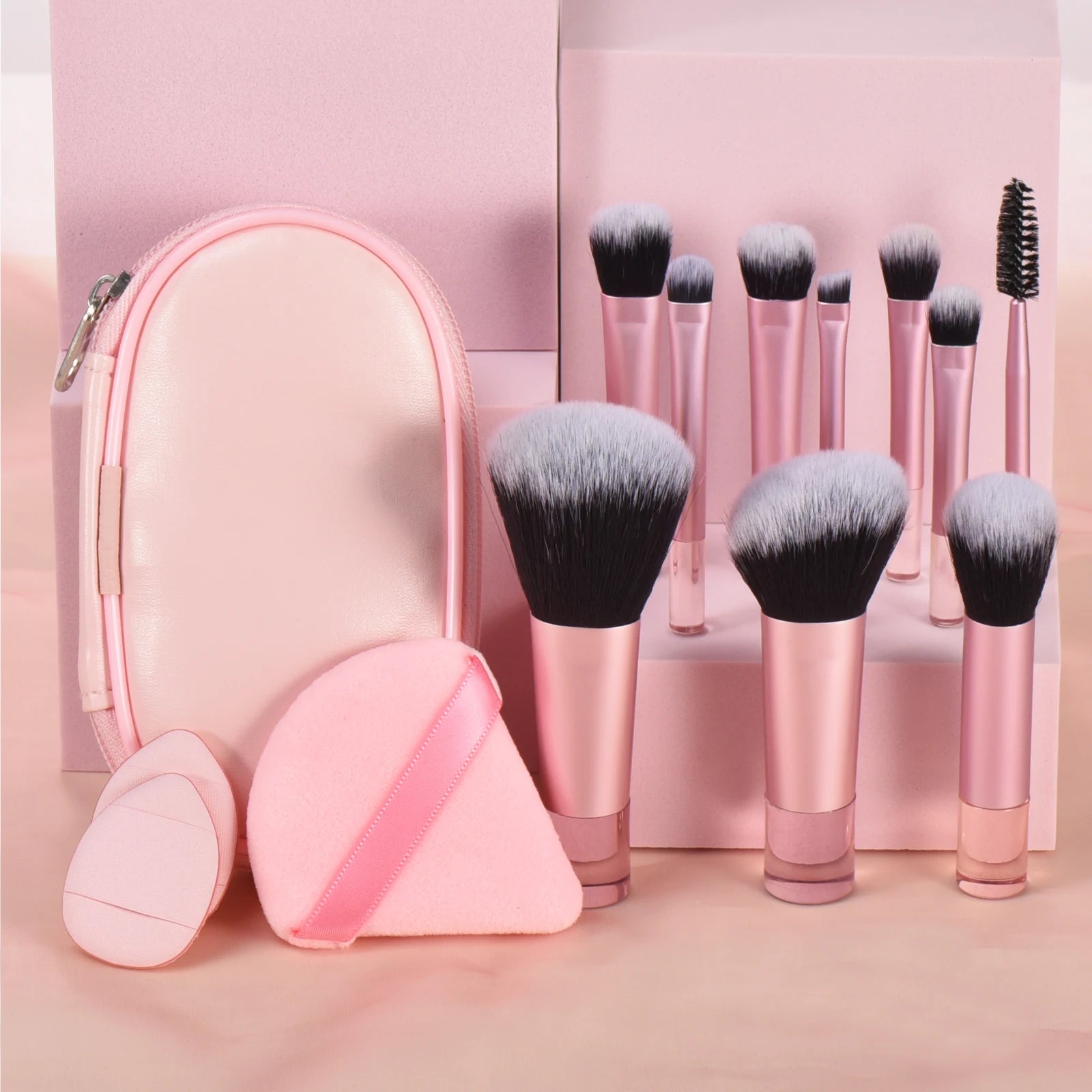 Mini Makeup Brush Set — Travel Portable Cosmetic Brush Kit