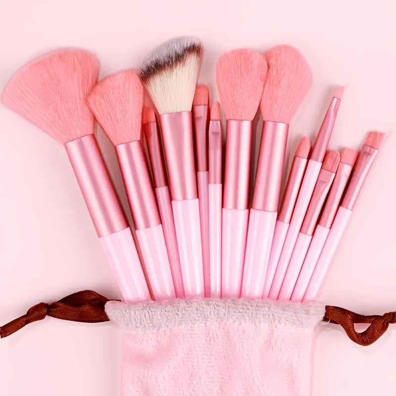 Makeup Brush Set with Travel Pouch — 13 or 27 Piece Cosmetic Brush Kit