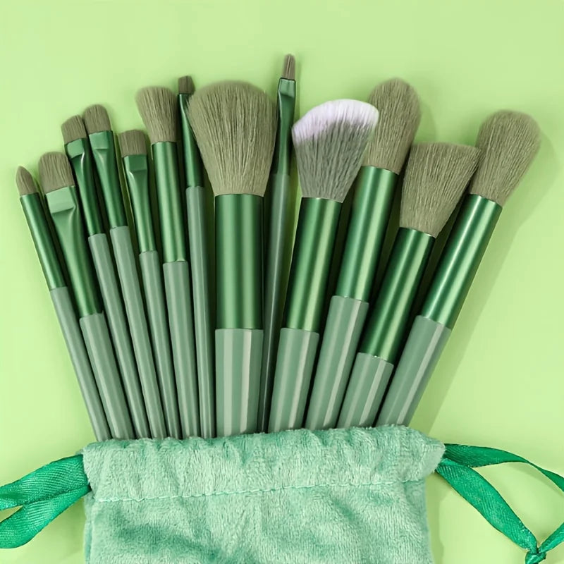 Makeup Brush Set with Travel Pouch — 13 or 27 Piece Cosmetic Brush Kit