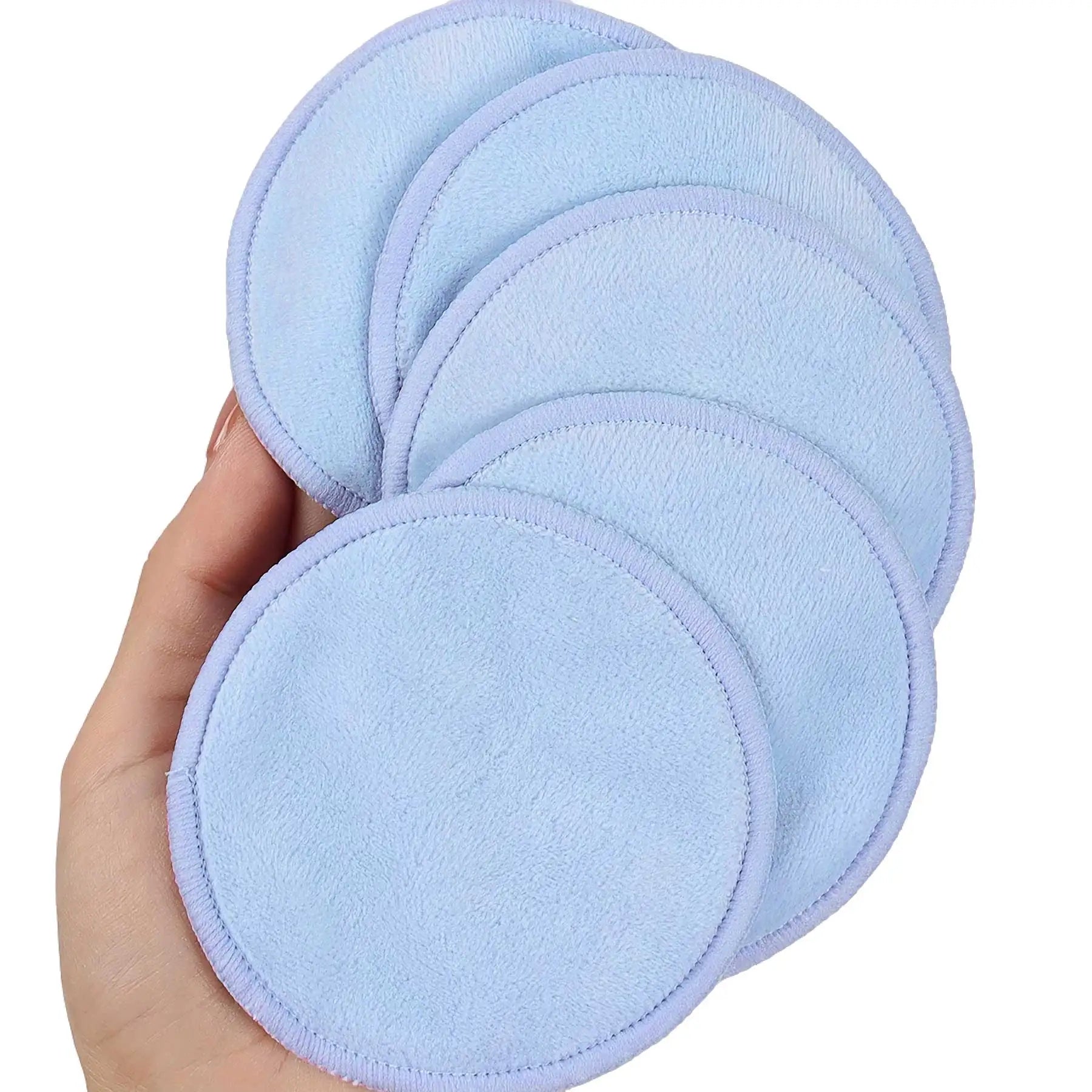 Reusable Bamboo Makeup Remover Pads — 10pc Washable Cotton Rounds Set
