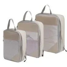 Compression Packing Cubes — Expandable Travel Organizer Set for Suitcases