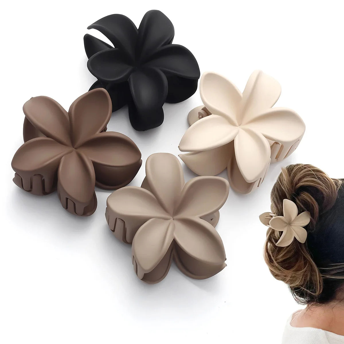 Large Flower Matte Hair Claw Clip — 18 Colors for Every Outfit & Mood