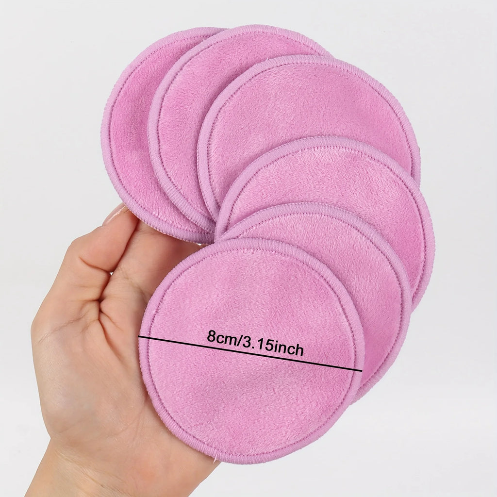 Reusable Bamboo Makeup Remover Pads — 10pc Washable Cotton Rounds Set