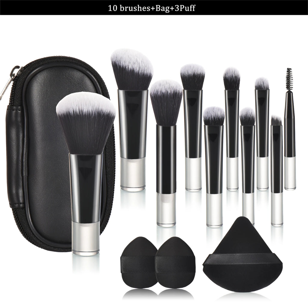 Mini Makeup Brush Set — Travel Portable Cosmetic Brush Kit