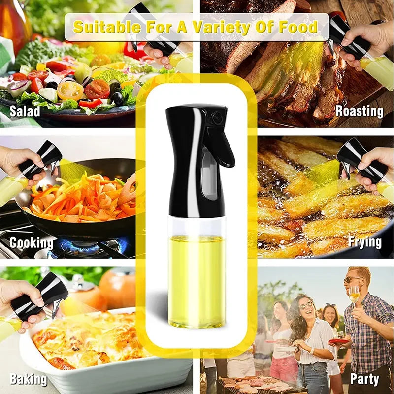 Oil Spray Bottle — Fine Mist Cooking Sprayer for Olive Oil, Vinegar & BBQ