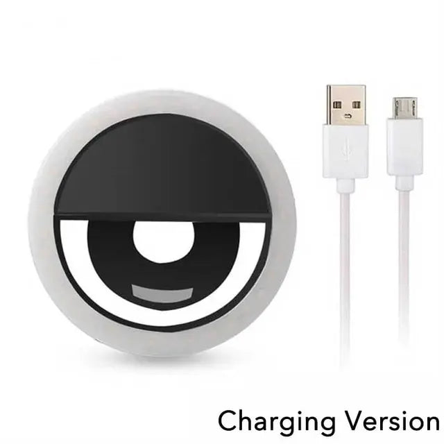 Clip-On Selfie Ring Light — Portable LED Fill Light with 3 Brightness Modes