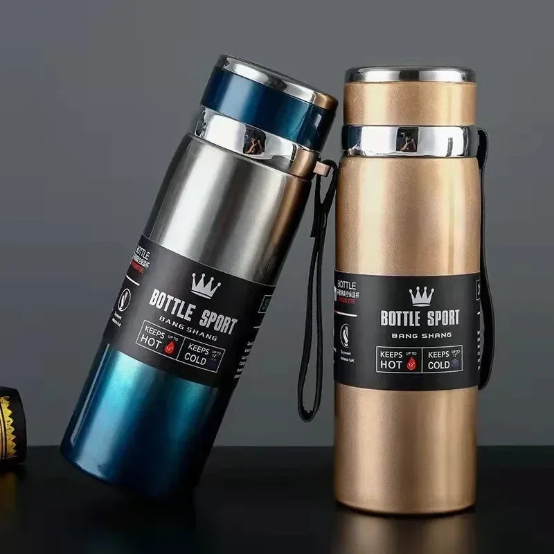 Insulated Stainless Steel Water Bottle — 800ml Double-Wall Thermos for Gym & Outdoor