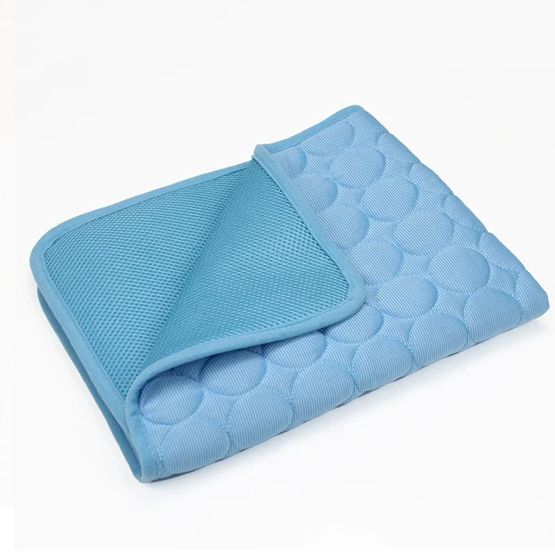 Pet Ice Silk Cooling Mat — Breathable Non-Slip Summer Pad for Dogs & Cats