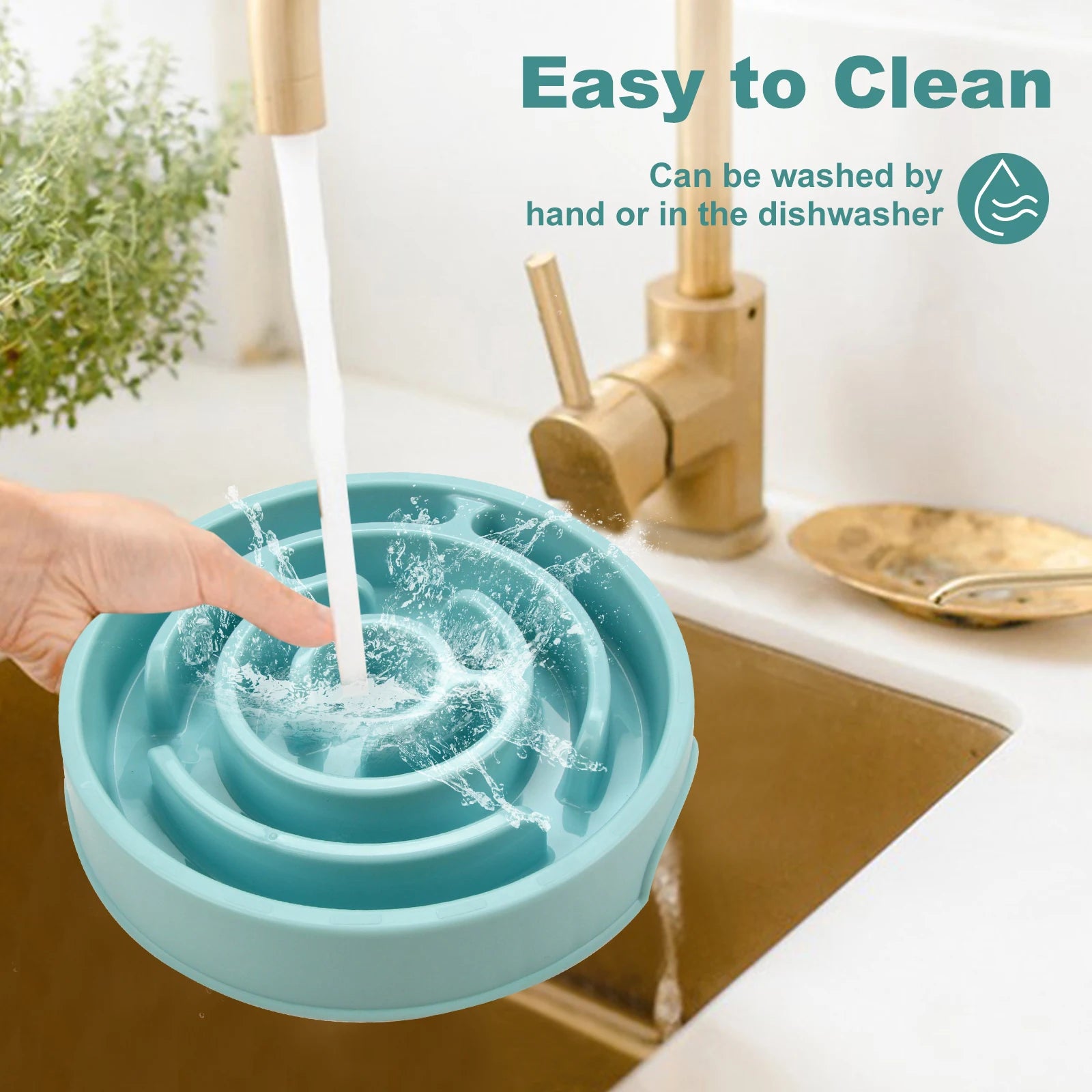Slow Feeder Dog Bowl — Anti-Bloat Puzzle Bowl for Dogs & Cats