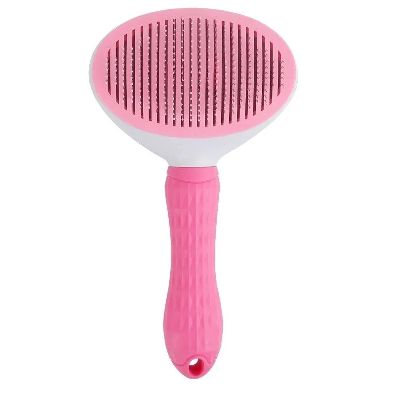 Self-Cleaning Slicker Brush — Gentle Pet Grooming for Dogs & Cats