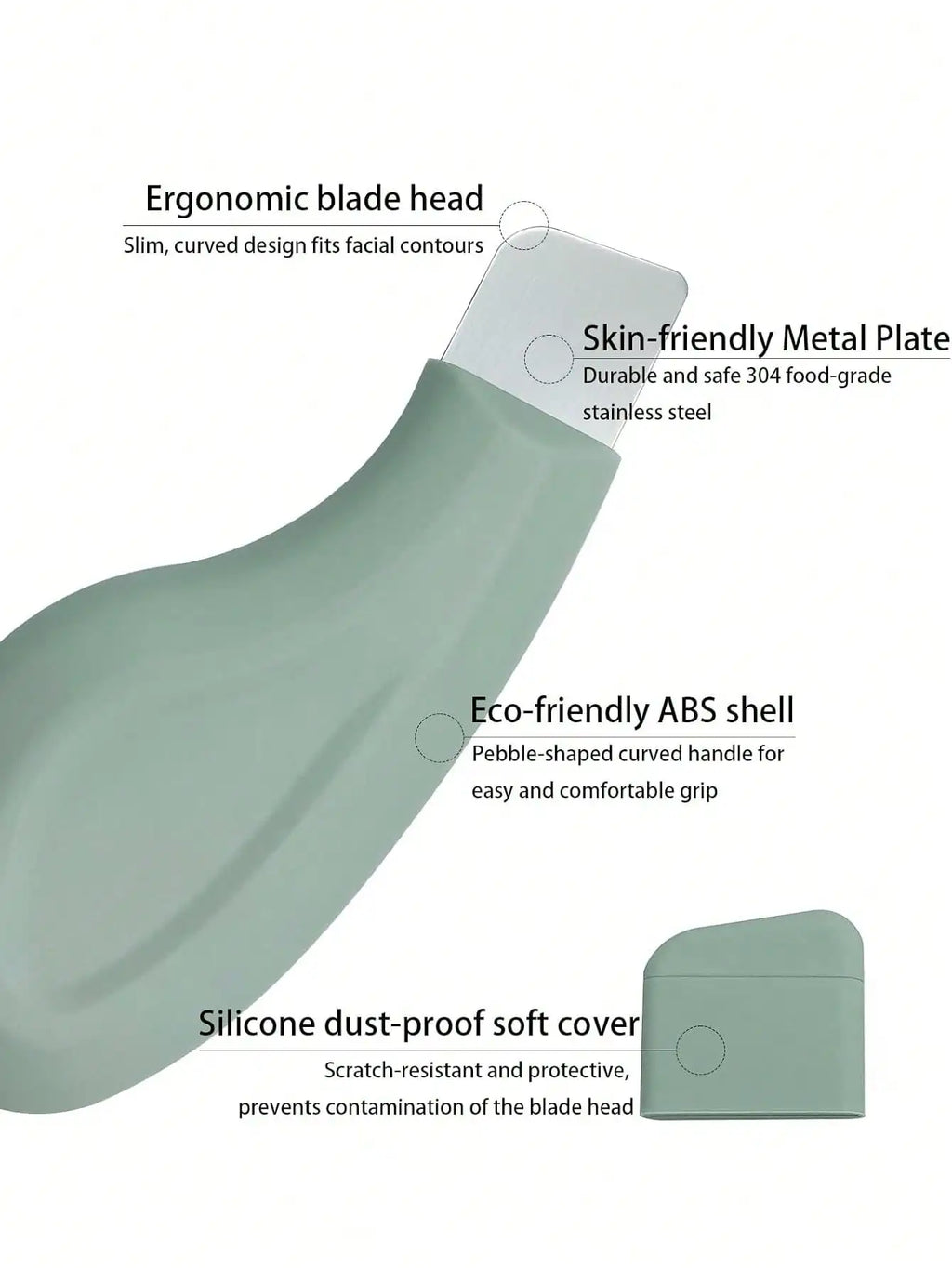 Silicone Nose & Face Pore Cleanser — Gentle Blackhead Remover Scraper