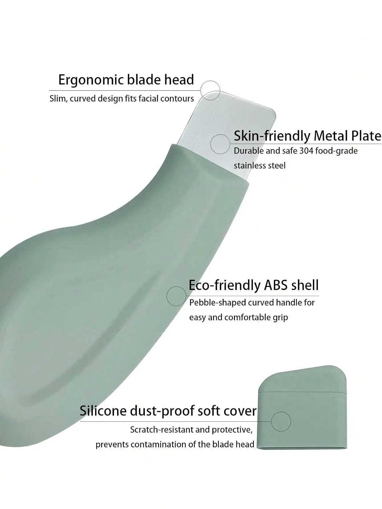 Silicone Nose & Face Pore Cleanser — Gentle Blackhead Remover Scraper
