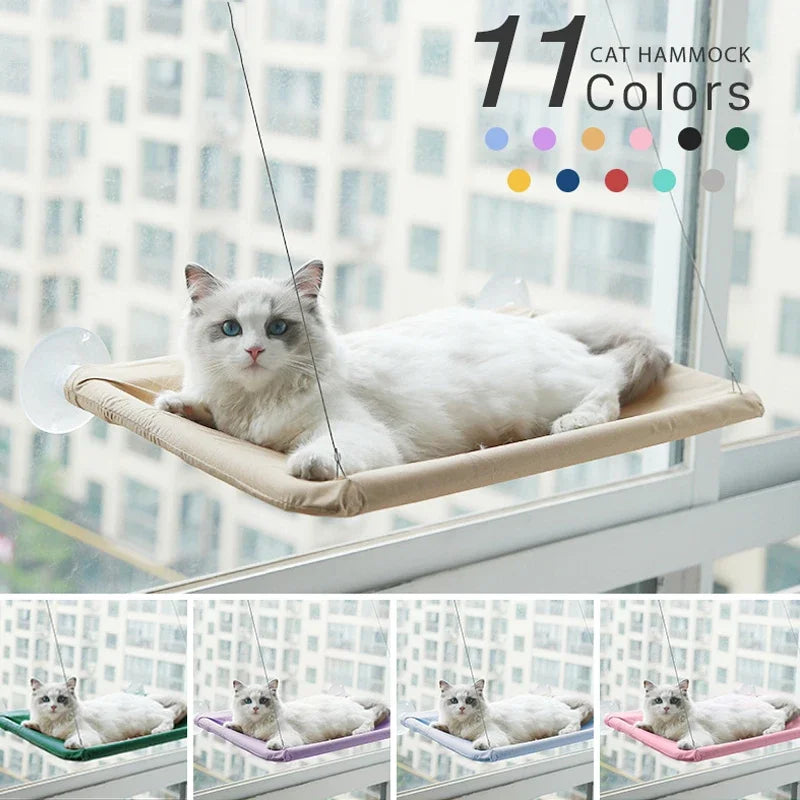 Cat Window Hammock — Suction Cup Perch Bed for Indoor Cats