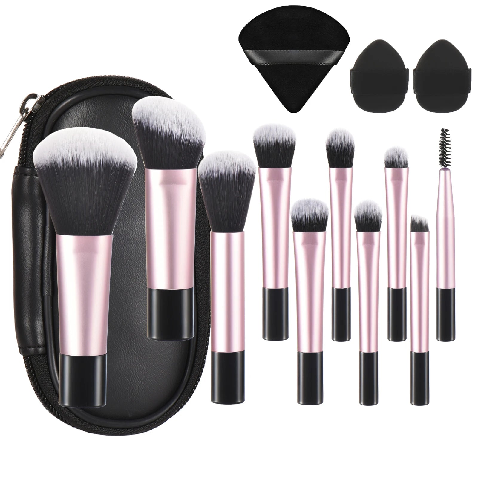 Mini Makeup Brush Set — Travel Portable Cosmetic Brush Kit