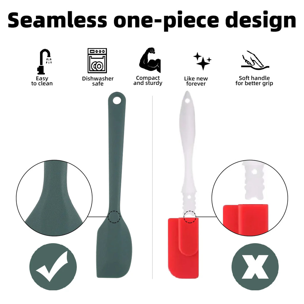 Silicone Kitchen Utensil Set — 9-Piece Non-Stick Cooking Tools with Holder
