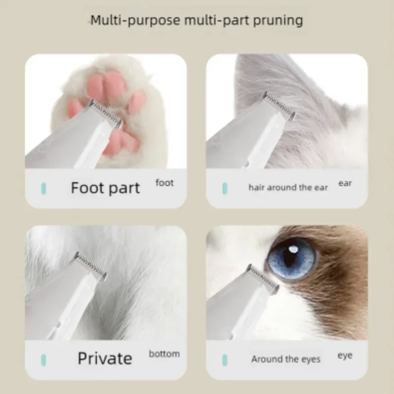 Pet Grooming Vacuum Kit — Electric Clipper & Trimmer with Suction for Dogs & Cats