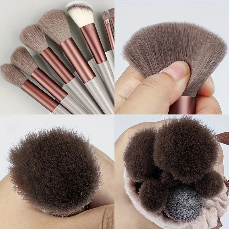 Makeup Brush Set with Travel Pouch — 13 or 27 Piece Cosmetic Brush Kit