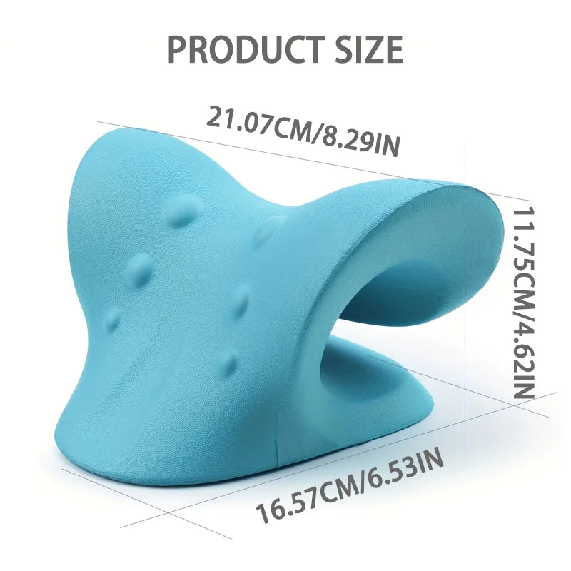 Neck & Shoulder Stretcher — Cervical Traction Pillow for Pain Relief & Posture