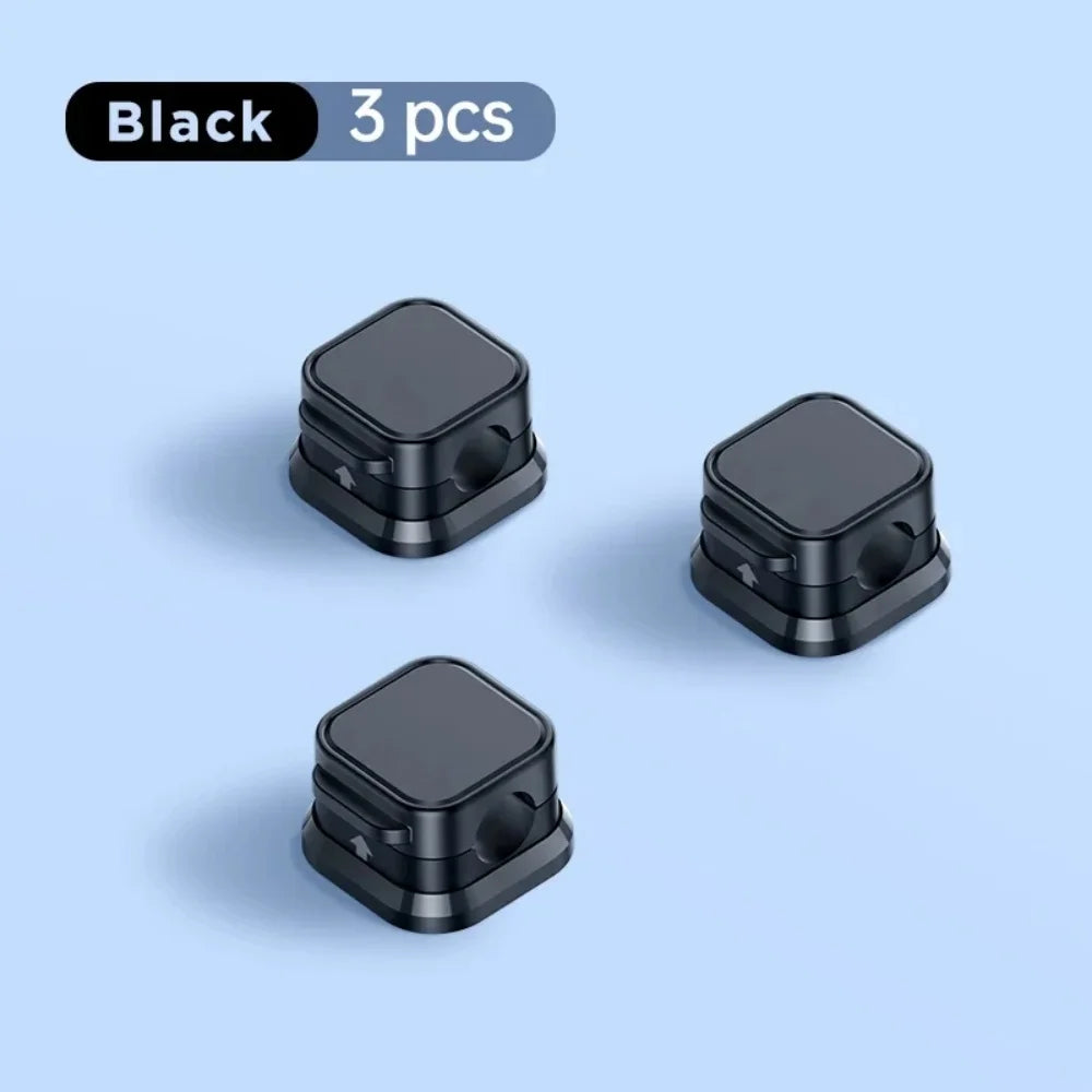 Magnetic Cable Organizer Clips — Self-Adhesive Cord Management for Desk & Home