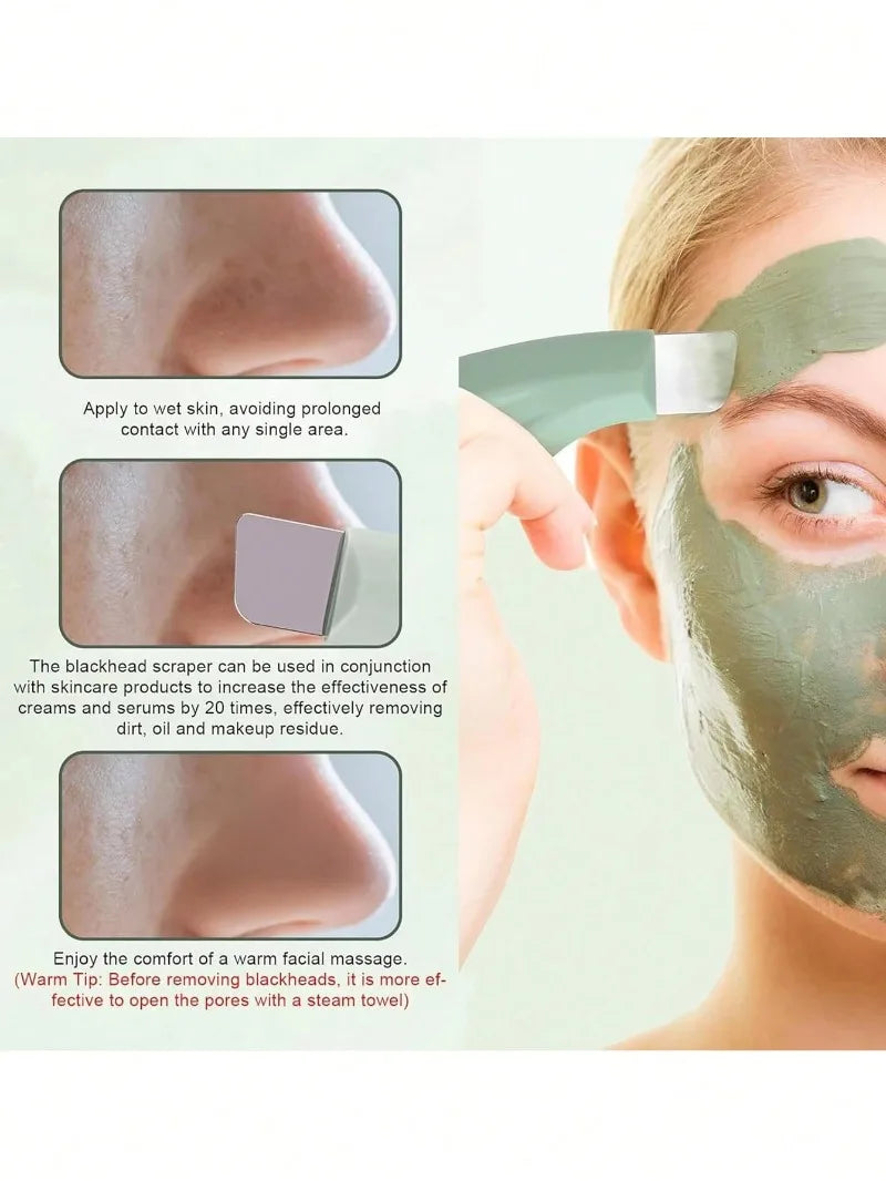 Silicone Nose & Face Pore Cleanser — Gentle Blackhead Remover Scraper