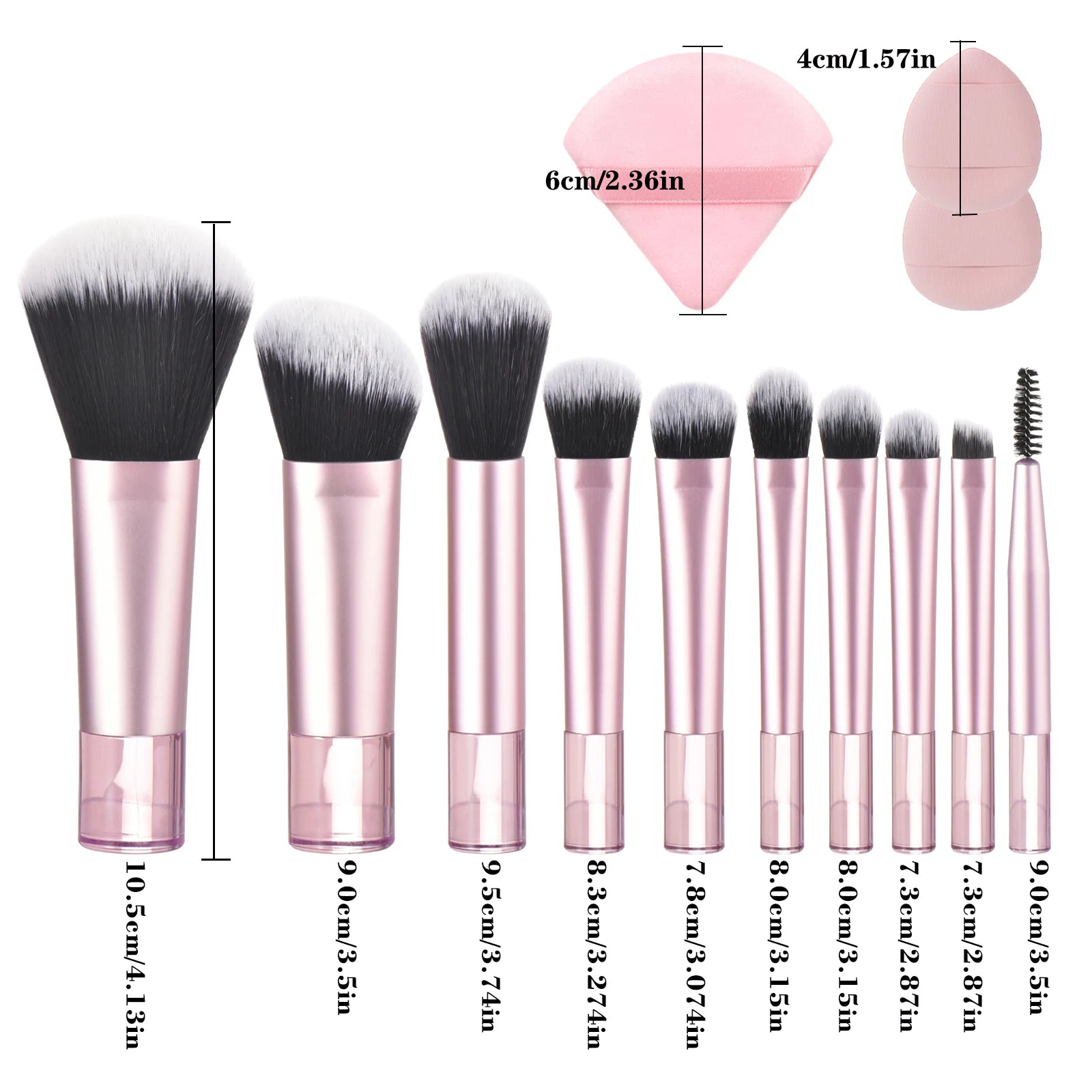 Mini Makeup Brush Set — Travel Portable Cosmetic Brush Kit
