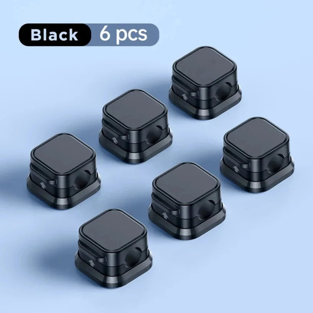 Magnetic Cable Organizer Clips — Self-Adhesive Cord Management for Desk & Home