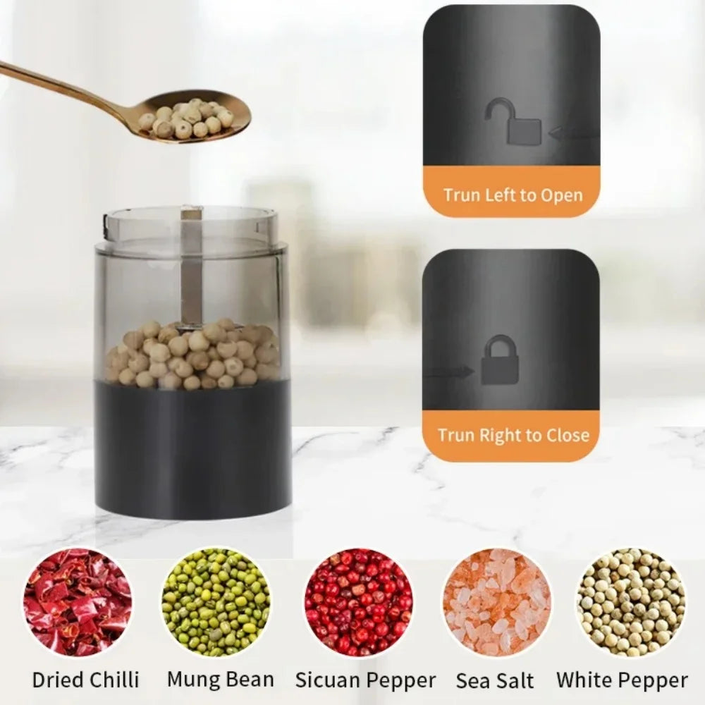 Electric Salt & Pepper Grinder — USB Rechargeable with Adjustable Coarseness