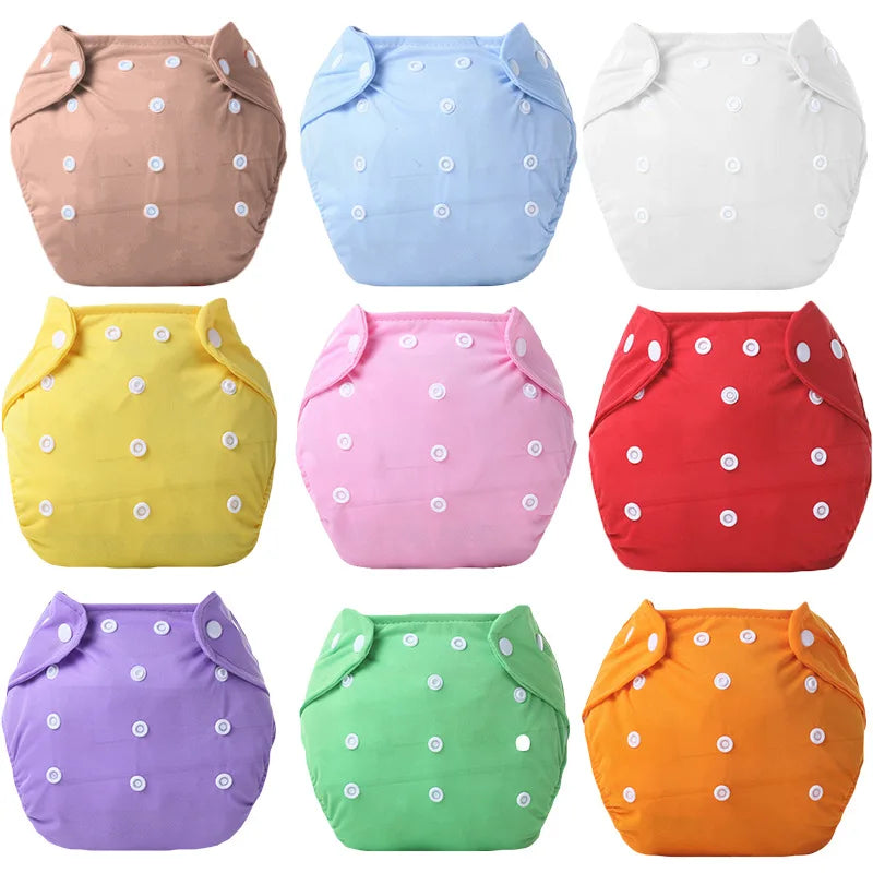 Reusable Cloth Diapers — Adjustable Washable Nappy, One Size Fits 6–33 lbs