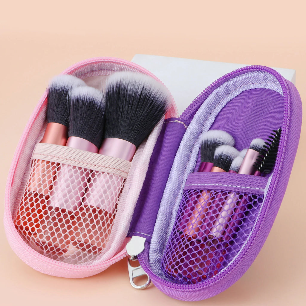 Mini Makeup Brush Set — Travel Portable Cosmetic Brush Kit