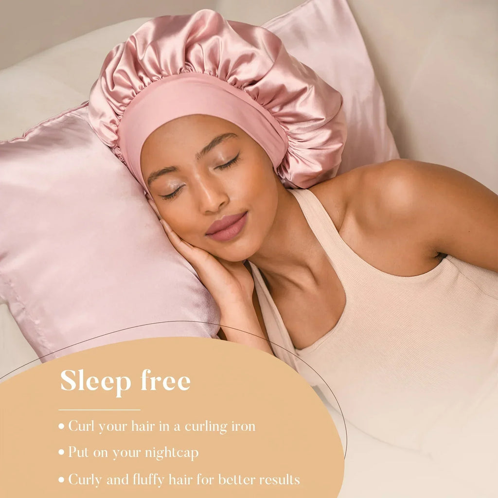 Heatless Curling Rod Headband — Satin Overnight Hair Curler Set