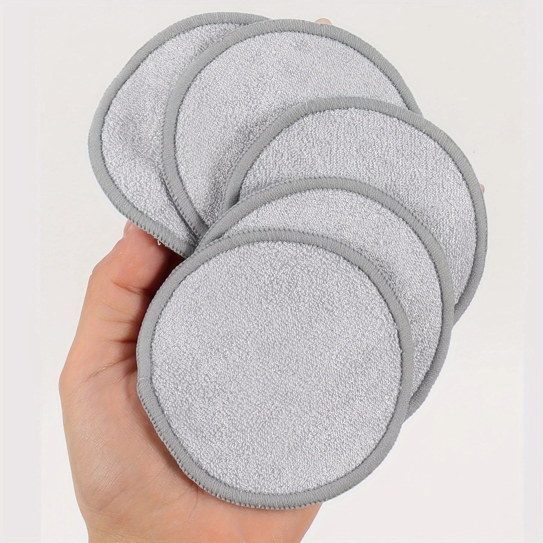 Reusable Bamboo Makeup Remover Pads — 10pc Washable Cotton Rounds Set
