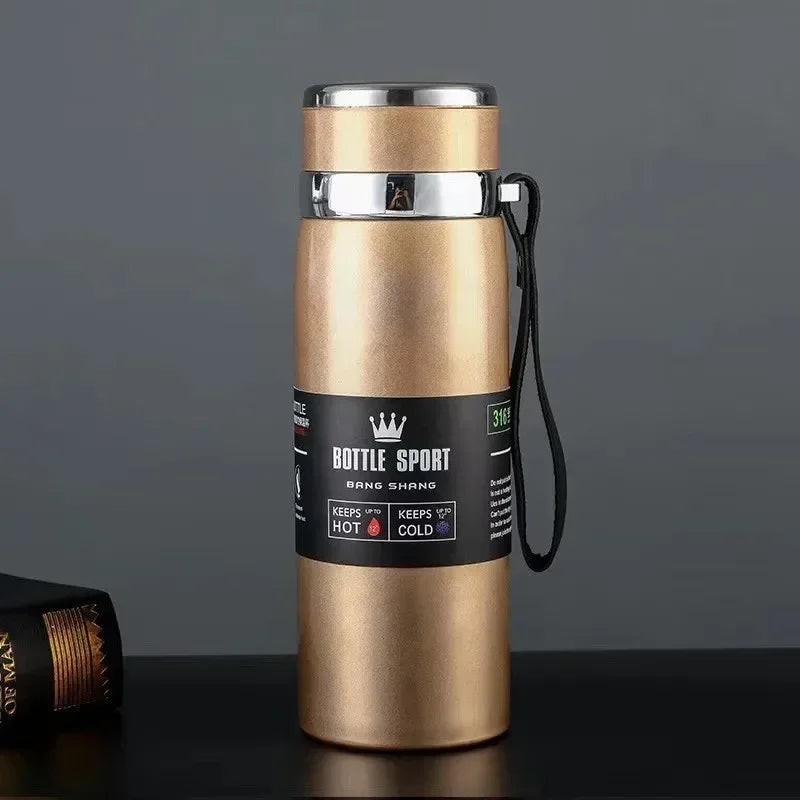 Insulated Stainless Steel Water Bottle — 800ml Double-Wall Thermos for Gym & Outdoor