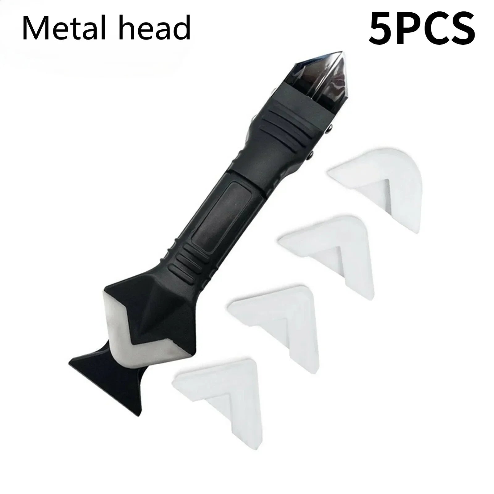 3-in-1 Silicone Caulking Tool — Scraper, Grout Remover & Finishing Ki