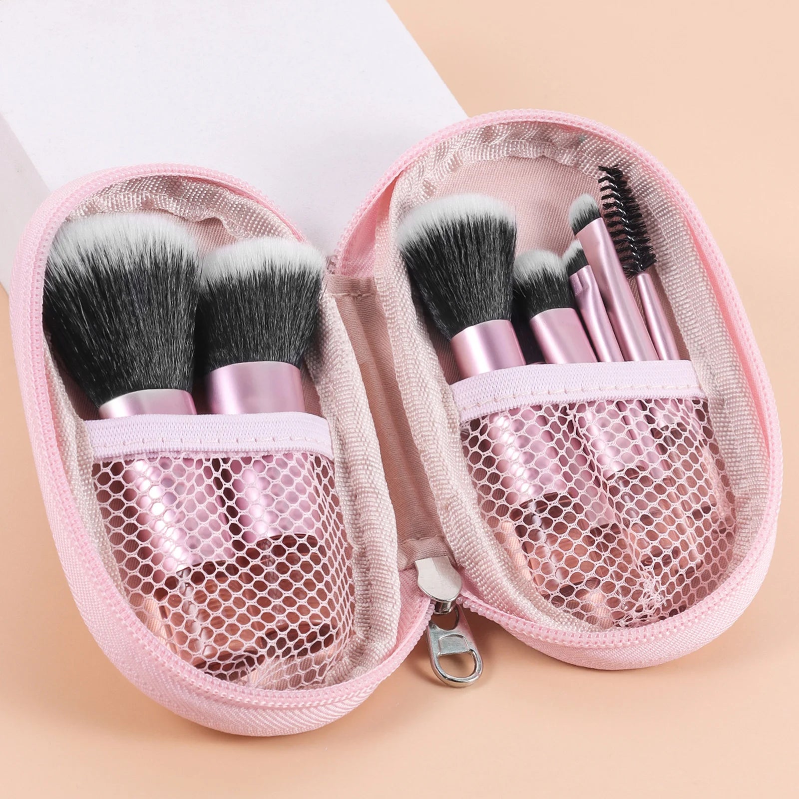 Mini Makeup Brush Set — Travel Portable Cosmetic Brush Kit