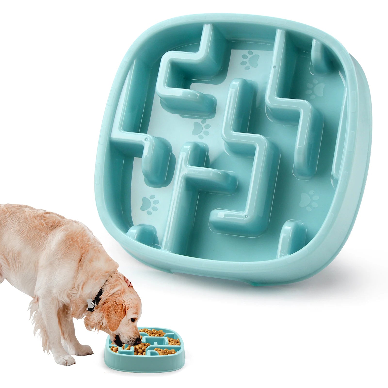 Slow Feeder Dog Bowl — Anti-Bloat Puzzle Bowl for Dogs & Cats